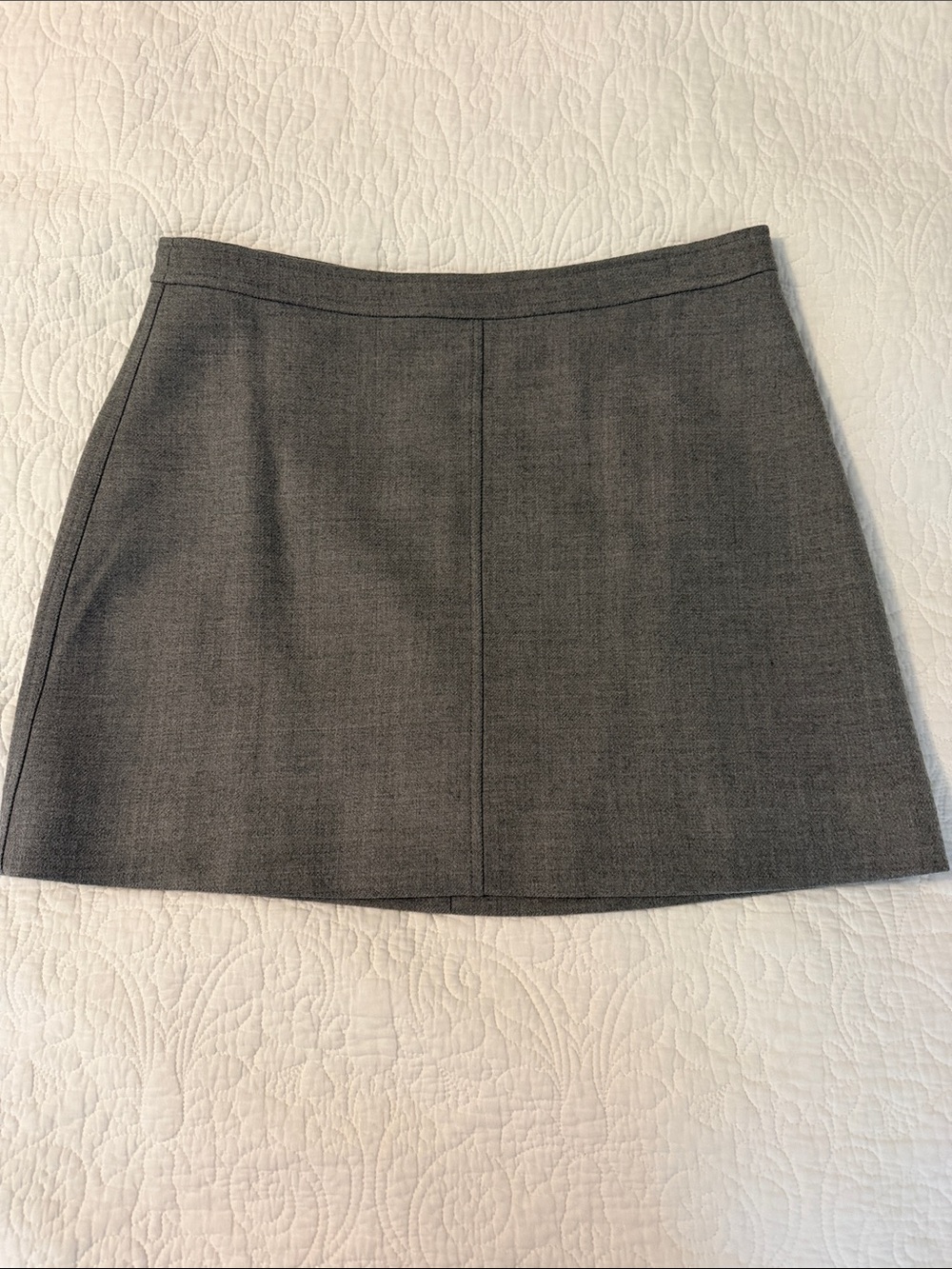 JCrew Gray wool Women's Mini Skirt - Classic A-Line